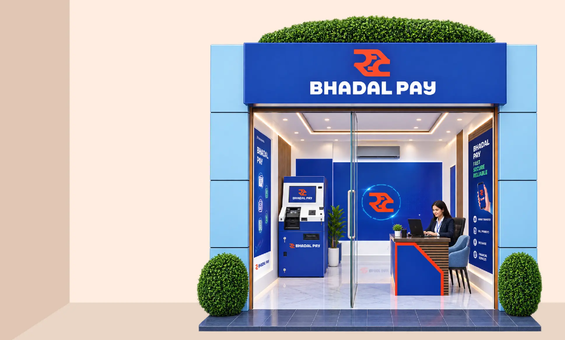 BHADALPAY physical ATM and cash deposit machine